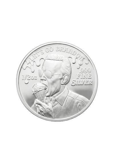 AgaKulche FJB Lets Go Brandon Gümüş Sikke Coin