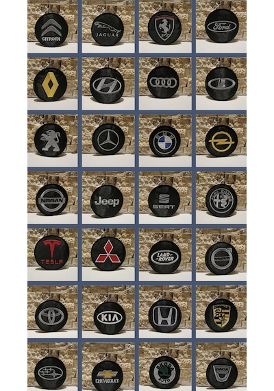 Dacia - Patches Peç Patch Arma Logo Nakış Yama Gri - Siyah