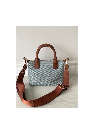 Nura Collection Gri-taba Hasır Kadın Mini Mektup Model El Ve Omuz Çantası Gri - 851608308 Gri