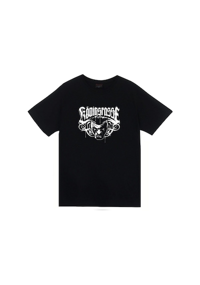 Stoned&Fame Unisex Siyah Massaka Baskılı T-shirt SIYAH
