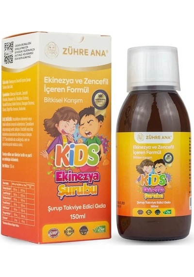 Zühre Ana Kids Ekinezya ve Zencefil Şurubu 150 ML
