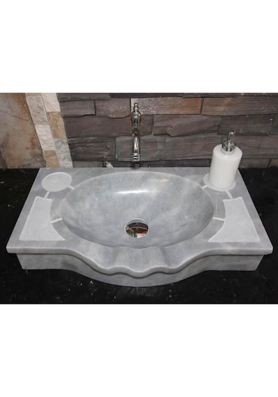 Gri Mermer Saray Dizayn Lavabo