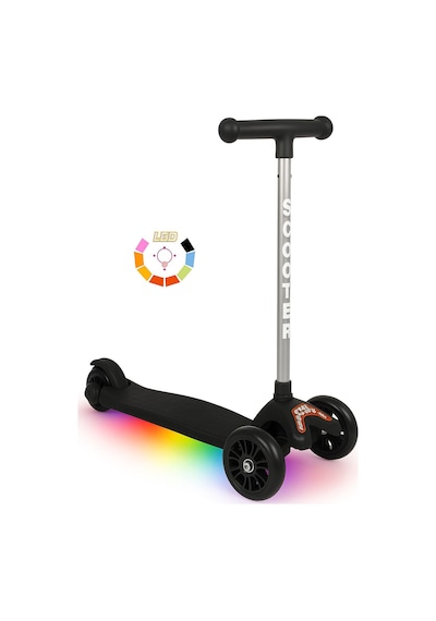 Tois LED Işıklı Lumi Scooter – Direksiyondan Yön Verilebilen, Yükseklik Ayarlı 3 Tekerlekli Çocuk Scooter turuncu