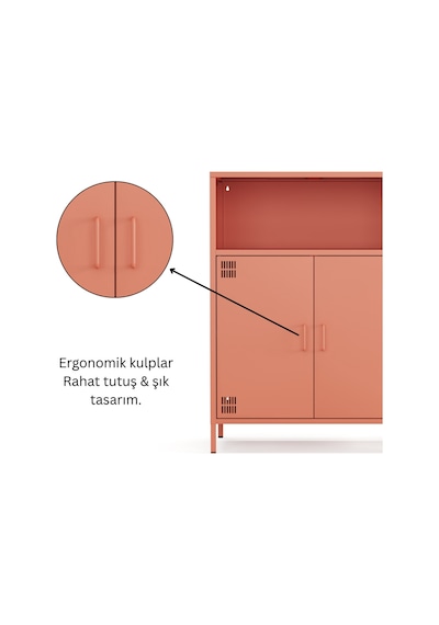Pera Metal Dolap 2 Kapılı, Açık Raflı 80,50 X 40 X 109,50 Cm - 9 Renk Seçeneği Bulunmaktadır Ral 3022 Somon Pera Metal Dolap 2 Kapılı, Açık Raflı 80,50 X 40 X 109,50 Cm - 9 Renk Seçeneği Bulunmaktadır Ral 3022 Somon