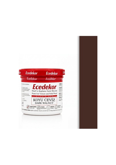 Koyu Ceviz Ecedekor Ahşap Dolgu Macunu Bardak 200gr 200 G