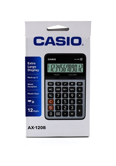 Casio Ax-120 B/S Hesap Makinesi 12 Hane