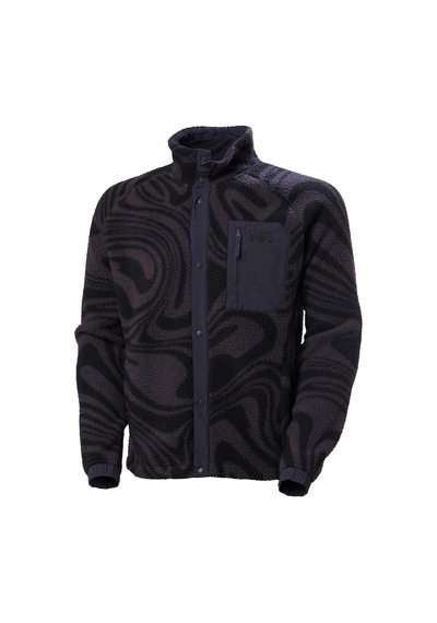 Helly Hansen Panorama Prınted Pıle Snap Mont Black Grape