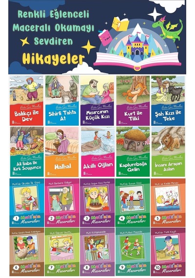 1.sınıf Renkli Eğlenceli Maceralı Okumayı Sevdiren Hikayeler 2 20 Kitap