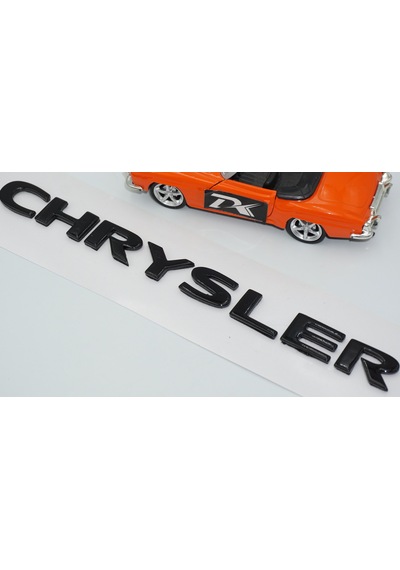 Dk Tuning Chrysler Bagaj Siyah Yazı Logo Arma Yazı 300c İle Uyumlu Bagaj Arma