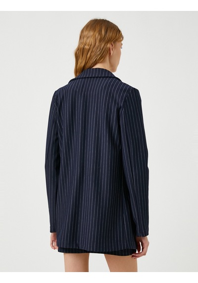 Koton Blazer Ceket Uzun Cep Detaylı Çizgili Lacivert Çizgili 3sal90002ık 3SAL90002IK7S0 Lacivert Koton Blazer Ceket Uzun Cep Detaylı Çizgili Lacivert Çizgili 3sal90002ık 3SAL90002IK7S0 Lacivert