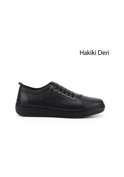 Gönderi(R) Gönderi R Kadın Siyah Bağcıklı Hakiki Deri Comfort Ayakkabı Dyza82942819