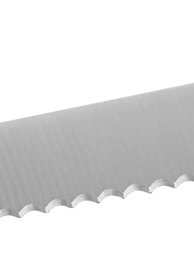 Ekmek Bıçağı, 1 Adet Uzun Paslanmaz Çelik Tırtıklı Ekmek Bıçağı 34 Cm Gri