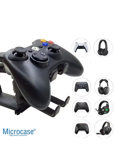 Microcase 2in1 Kulaklık Ve Oyun Kolları İçin Masaya Monte Düzenleyici Tutucu - Al5049