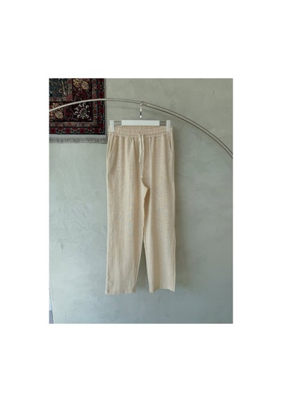 Butik İstanbul Erkek İthal Yıkamalı Keten Pantolon Bej