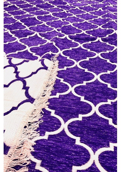 Kilim Paspas Çok Amaçlı Halı Makinede Yıkanabilir Toz Yapmaz Mor