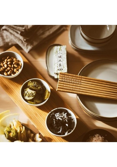 Ikea Trebent Yemek Çubuğu, Bambu, 4 Çift Çok Renkli