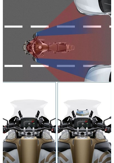 Bakgelal Geniş Açılı Motosiklet Kör Nokta Aynası, Güvenlik Aynası, Scooter, Touring, Adventure Uyuml