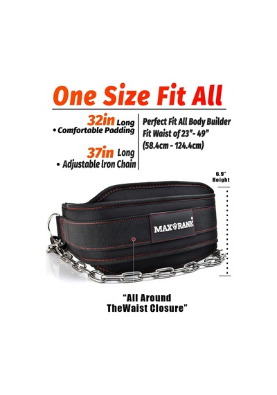 Halter İçin Daldırma Kemeri - 550 Lb Ağırlık Kapasitesi Çekme Kemeri 42''zincir, Neopren Bel Daldırma Kemeri Ağ