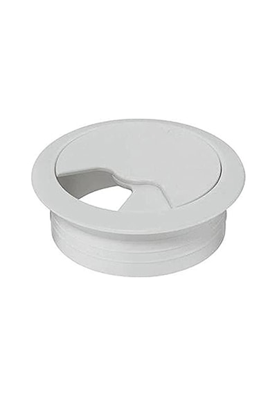 Badem10 Masa Üstü Kablo Kanalı Deliği Kapağı Beyaz Masa Kapağı 6 Cm 5 Adet