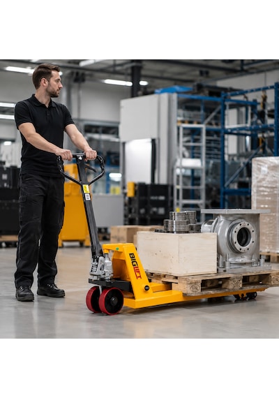 Biglift Dfer25k 2,5 Ton Kırmızı Teker Manuel Transpalet Çatal Boyu 115x54 Cm