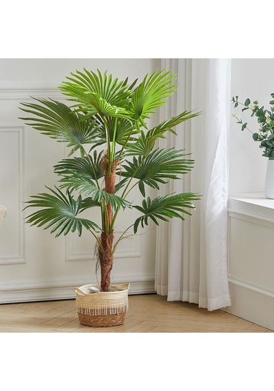 Yapay Ağaç Palmiye Ağacı 155cm Fanpalm Ağacı 12 Yaprak