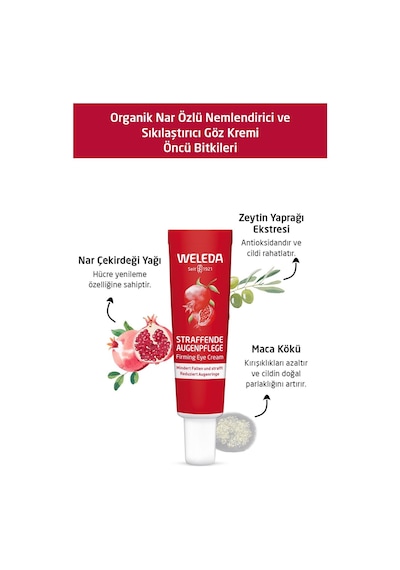 Weleda Pomegranate & Maca Peptides Organik Nar Özlü Nemlendirici ve Sıkılaştırıcı Göz Kremi 12ml