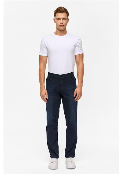 Süvari Mavi Regular Denim Pantolon Mavi
