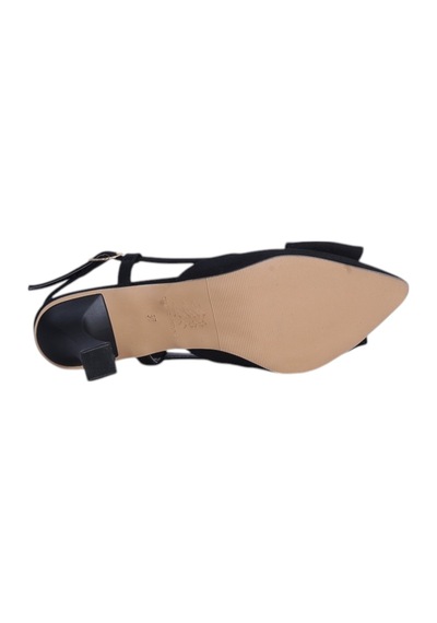 Tahir 2802 7cm Slingback Topuklu Ayakkabı siyah