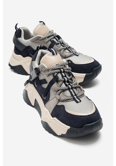 Luvi Shoes Leona Lacivert Süet Kadın Spor Sneakers