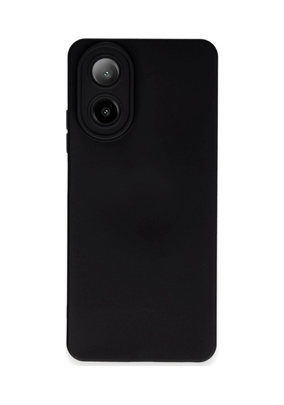 Oppo A38 Kılıf Nano İçi Kadife Silikon - Siyah -