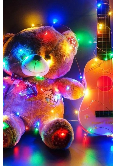 Tedaks Pilli Renkli Peri Led Işık Dekoratif Aydınlatma 5 Metre Rgb Led RGB