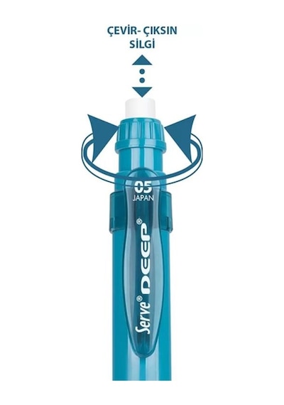 Serve Deep Mekanık Kurşun Kalem 0.5mm Okyanus Mavi
