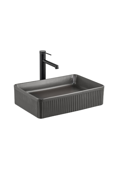 Lena - Tezgah Üstü Lavabo Mat Füme - E-w1004mf- Füme