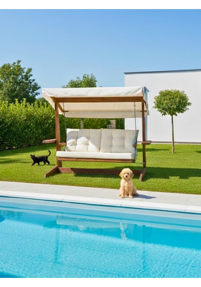 Viva 2200 3 Kişilik Ahşap Bahçe Salıncağı, Balkon ve Teras Salıncağı, Dış Mekan Salıncağı/Krem Viva 2200 3 Kişilik Ahşap Bahçe Salıncağı, Balkon ve Teras Salıncağı, Dış Mekan Salıncağı/Krem