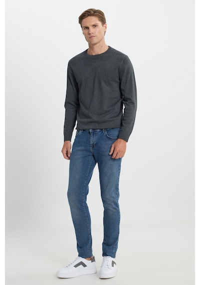AC&Co / Altınyıldız Classics Erkek Antrasit-melanj Standart Fit Normal Kesim Bisiklet Yaka Triko Kazak Antrasit Melanj AC&Co / Altınyıldız Classics Erkek Antrasit-melanj Standart Fit Normal Kesim Bisiklet Yaka Triko Kazak Antrasit Melanj