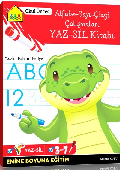 Alfabe-Sayı-Çizgi Çalışmaları YAZ SİL Kitabı