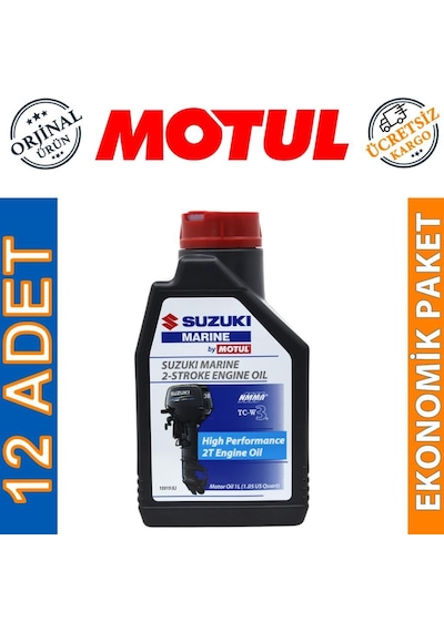Motul Suzuki Marine 2t 1 Lt 2 Zamanlı Tekne Motor Yağı 12 Adet