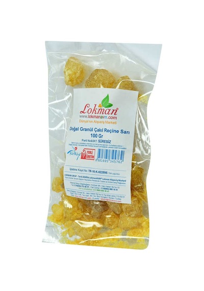 Reçine Doğal Granül Çakıl Sarı 100 Gr Paket