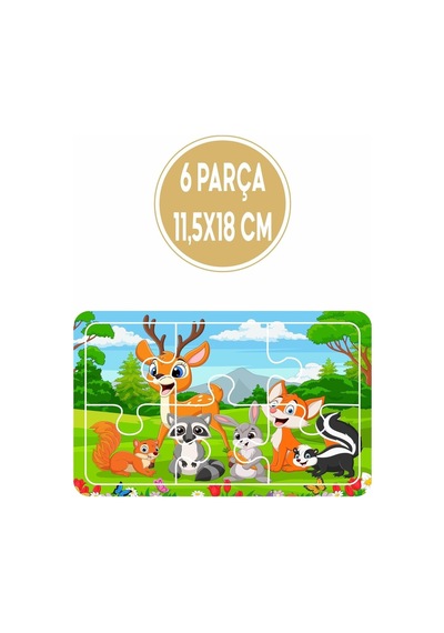 Lipyos Baby Puzzle 6 Parça 6 Adet Puzzle Seti-1 Standart