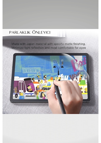Fuchsia Galaxy Tab S10 Lite İle Uyumlu Gerçek Kağıt Hissi Parlama Önleyici Paper Like Tablet Ekran Koruyucu