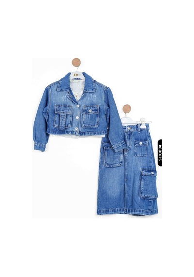 Xo Kids Kız Çocuk Etek 5-14 Yaş 2450 Mavi
