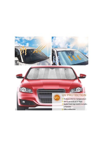 Ankanorm Ön Cam Güneşlik Katlanabilir Dışı Metalize Arası Köpüklü Araba Güneşliği 130x60 Cm Genel