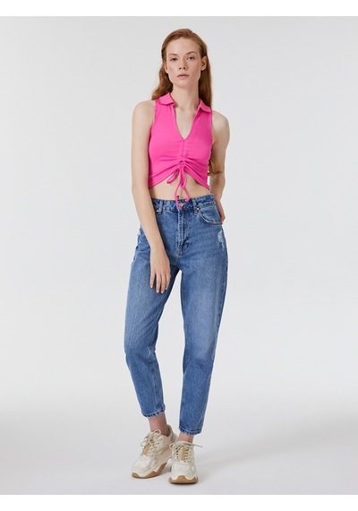 Slim Fit Kadın Atlet Pembe