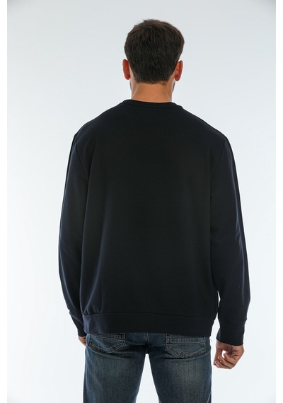 Erkek Bisiklet Yaka Regular Fit Air Baskılı Sweatshirt Spr22sw13 001
