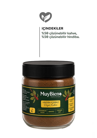 Hindiba Diyet Kahve 1 Aylık- 60 Kullanım 150 Gr Kavanoz Seri Granül