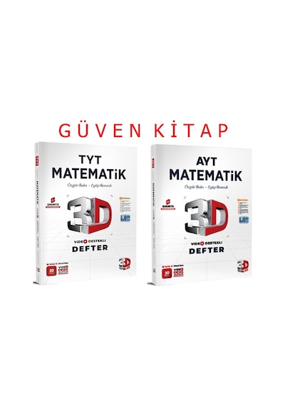 3d Yayınları Tyt Ayt Matematik Video Destekli Defter Seti