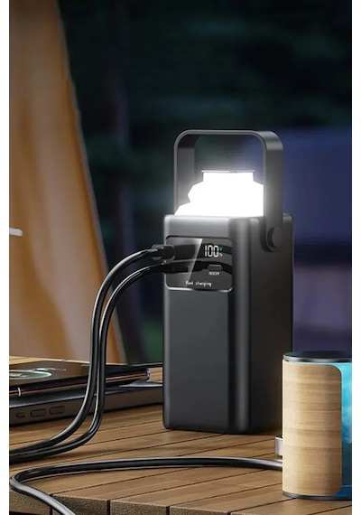 50000 Mah Hızlı Şarj Powerbank 22.5w Led Işıklı Kendinden Kablolu