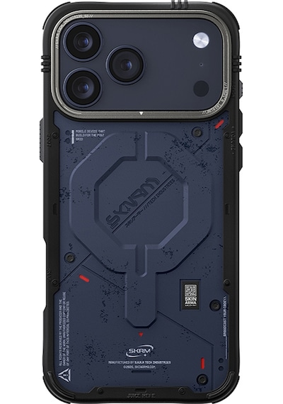 Apple Uyumlu iPhone 17 Pro Max  Kılıf M-safe Şarj Özellikli Airbag Tasarımlı Skinarma Vigor Kapak Mavi Mavi