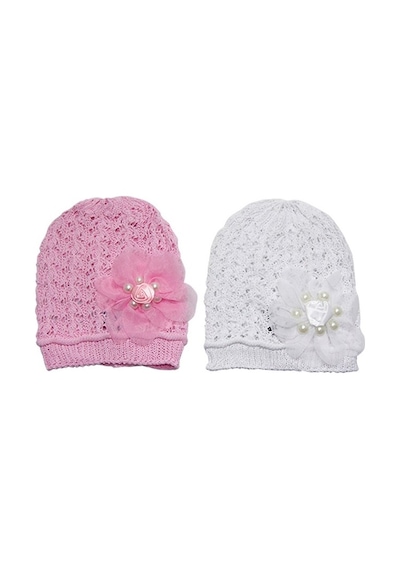 Bay Şapkacı Kız Bebek Merserize Bere Pembe 4849 0-1 Yaş-Pembe
