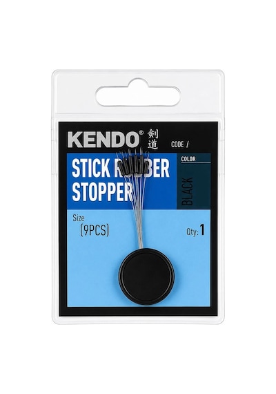 Kendo Stick Rubber Stopper Balıkçı Siyah Kauçuk 9'lu Stoper Sss